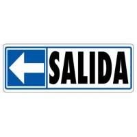 SEÑAL "SALIDA (IZQUIERDA)" 175X65 PVC GRIS ARCHIVO 2000 6177-05 GS (Espera 4 dias) en Huesoi